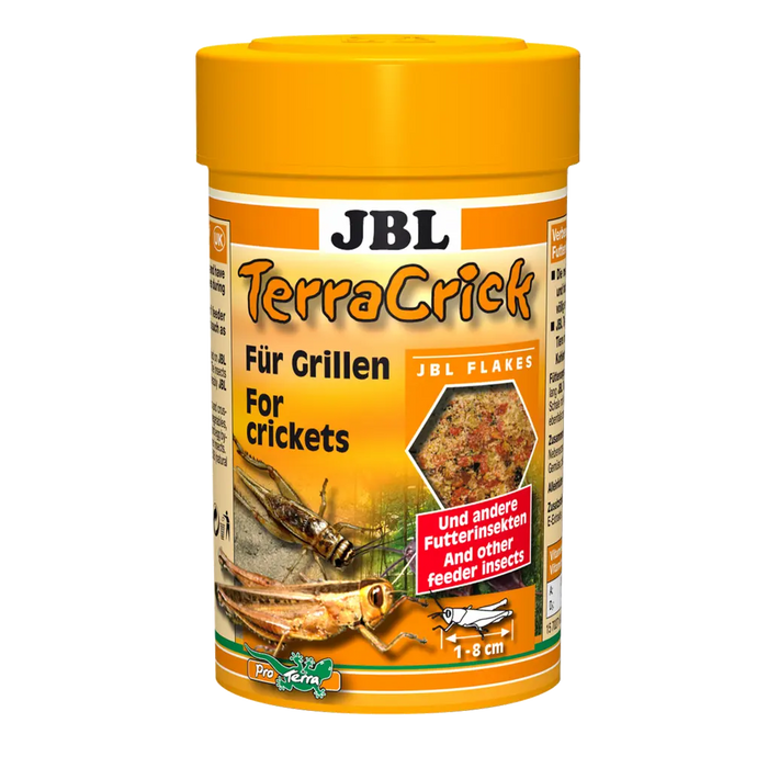 JBL TerraCrick 100 ml – hochwertiges Futter für Grillen und andere Insekten für Terrarientiere.
