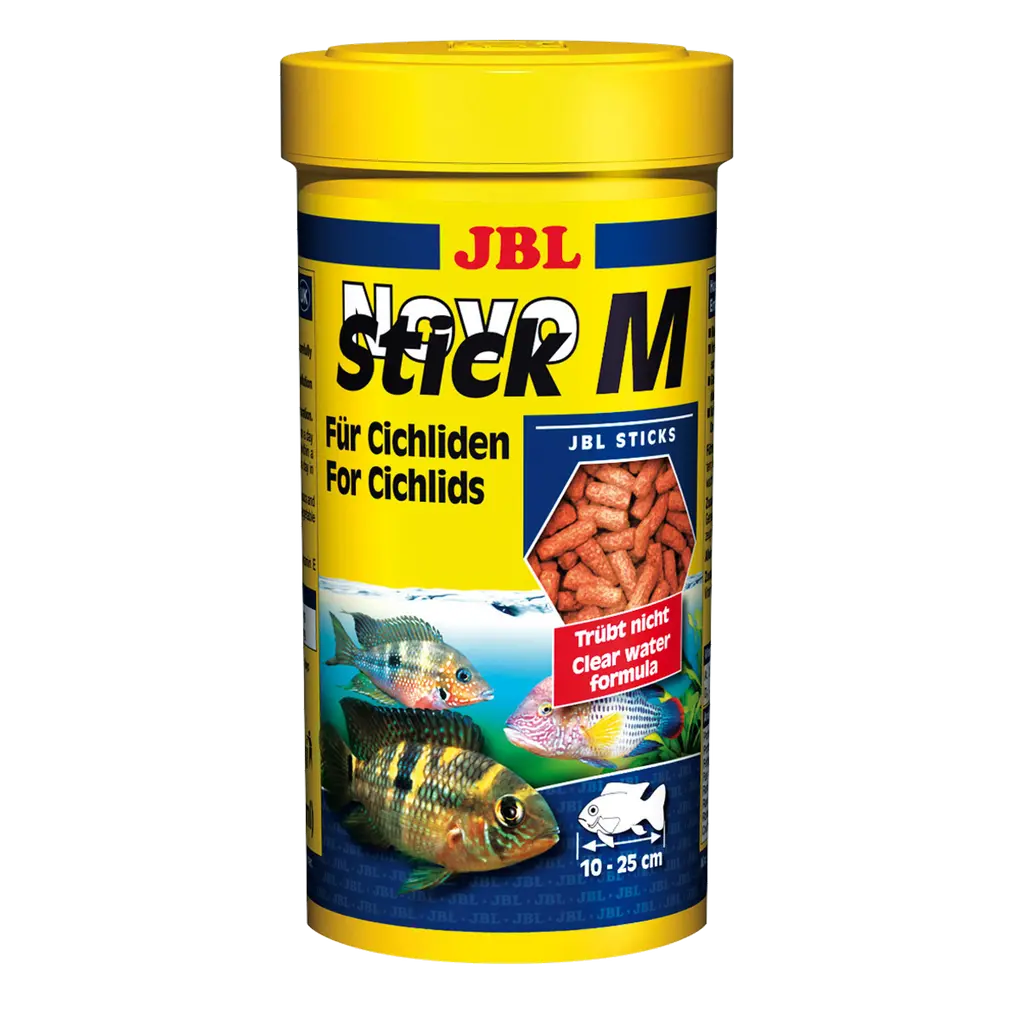 JBL NovoStick M 250 ml - Fischfutter für Cichliden, optimal für Fleischfresser von 10 bis 25 cm.