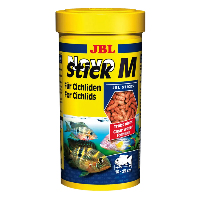 JBL NovoStick M 250 ml - Fischfutter für Cichliden, optimal für Fleischfresser von 10 bis 25 cm.