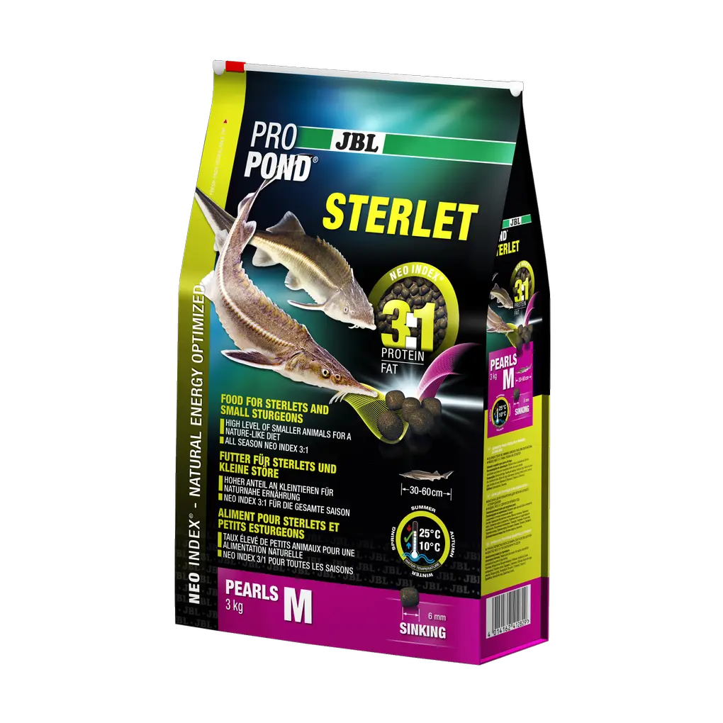 JBL PROPOND STERLET M 3,0 kg Futter für Sterlets mit 3:1 Protein-Fettverhältnis, 3 kg Verpackung