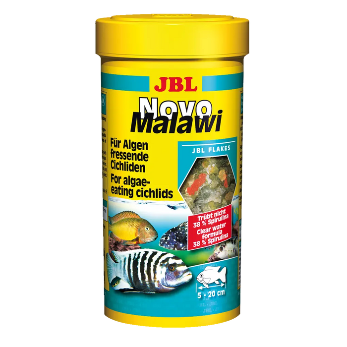 JBL NovoMalawi 250 ml – Fischfutter für algenfressende Cichliden aus Malawi und Tanganjika.