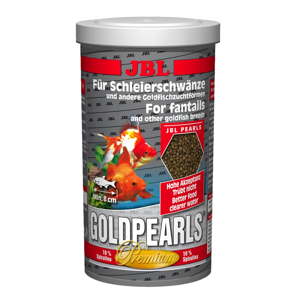JBL GoldPearls 1 l - Futter für Goldfische, fördert Wachstum und Gesundheit, hochwertige sinkende Perlen.