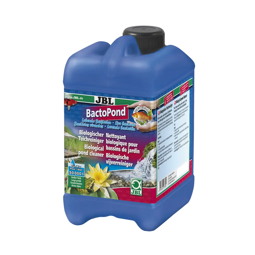 JBL BactoPond 2,5 l - biologischer Teichreiniger für gesundes Wasser und effektiven Abbau von Schadstoffen.