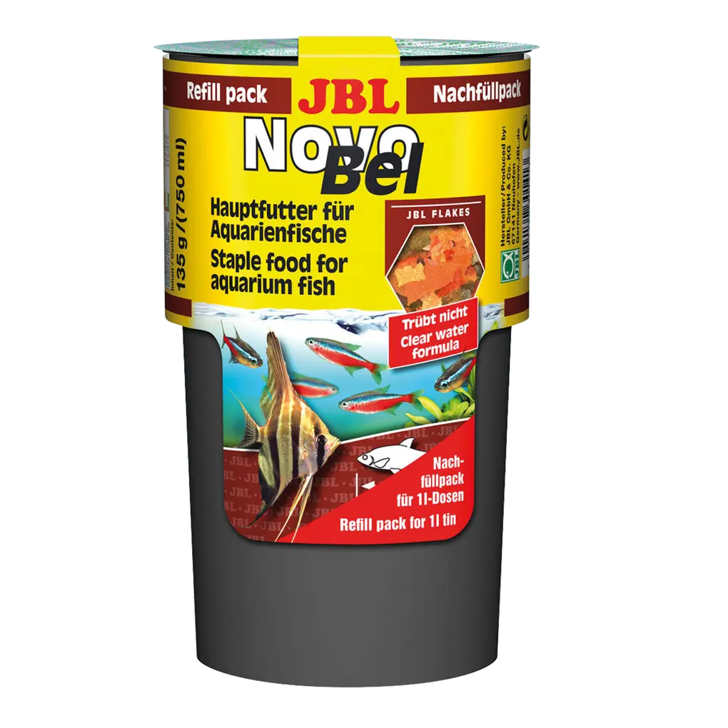 JBL NovoBel Nachfüllpack - Hauptfutter für Aquarienfische in einem Nachfüllpack. Ideal für tropische Süßwasserfische.