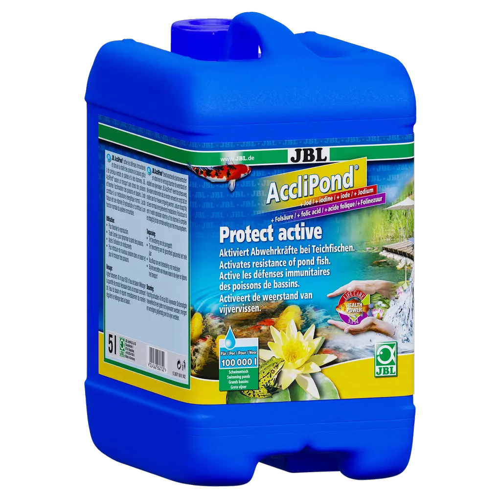 JBL AccliPond 5 l – Wasseraufbereiter zur Förderung der Fischgesundheit im Teich.