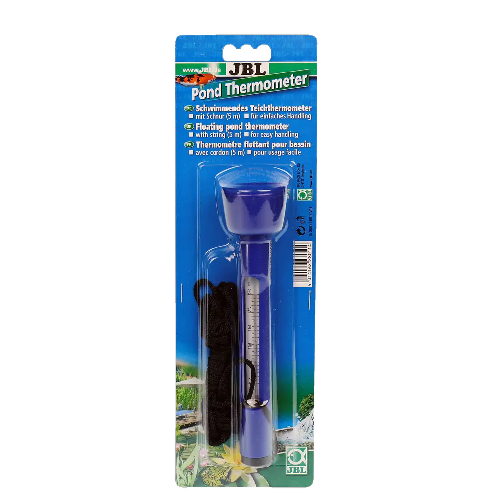 JBL Pond Thermometer in packaging for accurate temperature measurement of ponds.