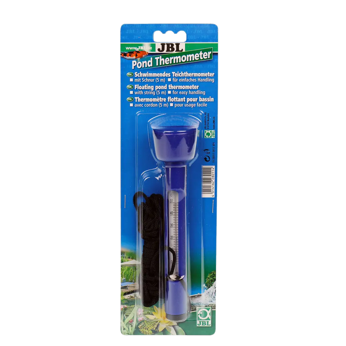 JBL Pond Thermometer in packaging for accurate temperature measurement of ponds.