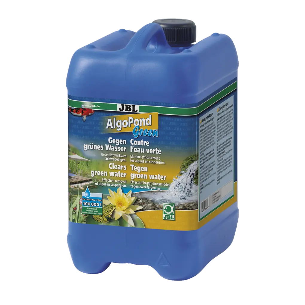 JBL AlgoPond Green 5 l - Produkt zur Bekämpfung von Algen im Gartenteich, schnelle Anwendung und effektive Ergebnisse.