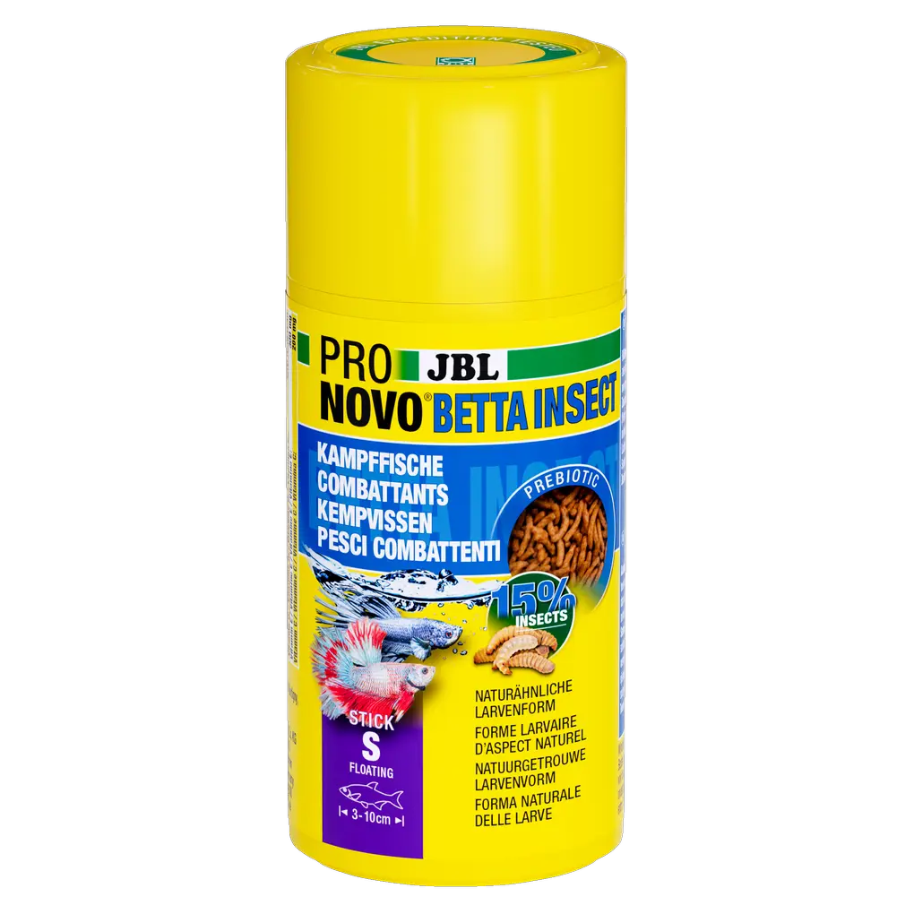 JBL PRONOVO BETTA INSECT STICK S 100ml Fischfutter für Kampffische mit natürlichen Inhaltsstoffen.