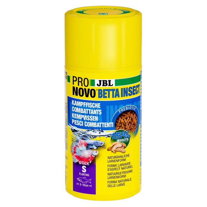 JBL PRONOVO BETTA INSECT STICK S 100ml Fischfutter für Kampffische mit natürlichen Inhaltsstoffen.