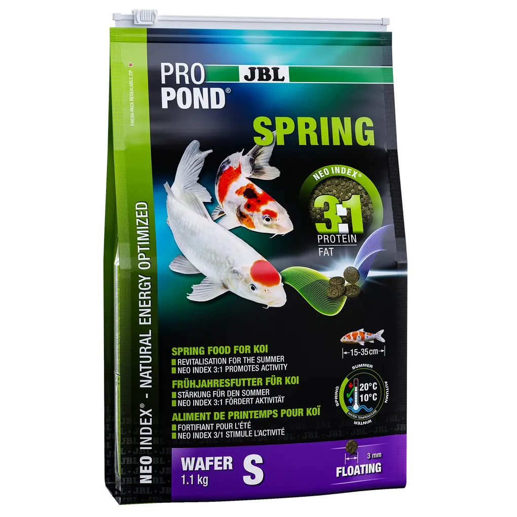 JBL PROPOND SPRING S 1,1 kg - Spring food for Koi with a protein-fat ratio of 3:1 for healthy growth.