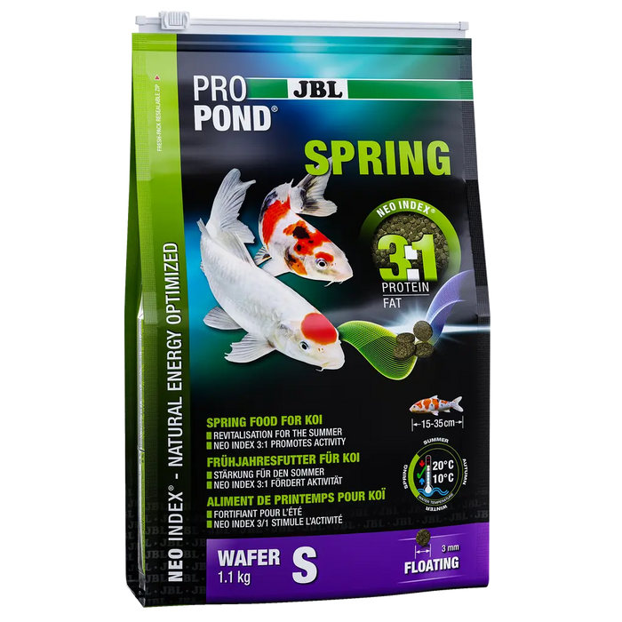 JBL PROPOND SPRING S 1,1 kg - Spring food for Koi with a protein-fat ratio of 3:1 for healthy growth.