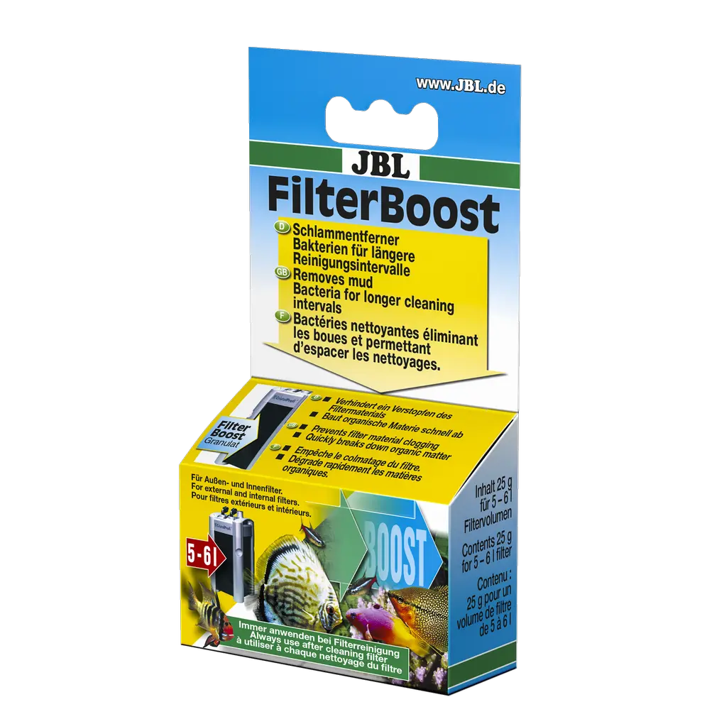 JBL FilterBoost - Originalprodukt zur Verbesserung der Filterleistung in Aquarien und zur Verlängerung der Reinigungsintervalle.