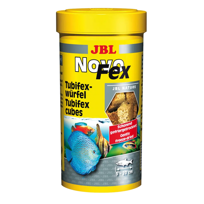 JBL NovoFex 250 ml – hochwertige Futterwürfel für tropische Fische und Schildkröten, nährstoffreich und leicht verdaulich.