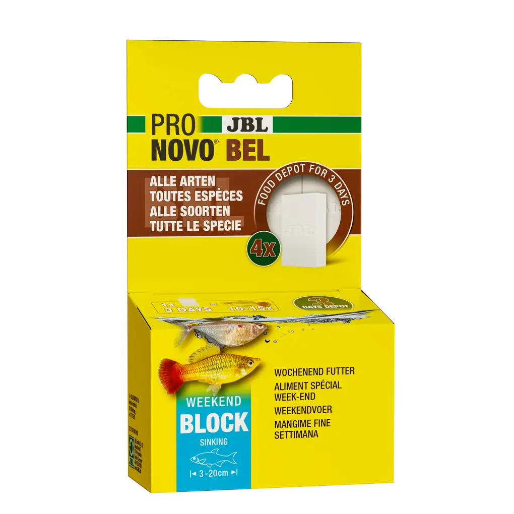 JBL PRONOVO BEL WEEKEND - Futterblock für Aquarienfische, versorgt 10-15 Fische für 3 Tage.