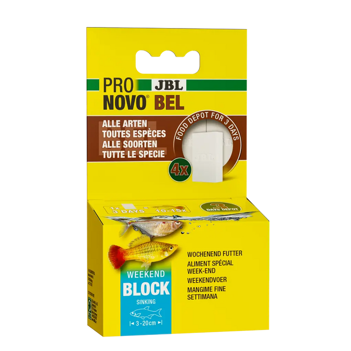 JBL PRONOVO BEL WEEKEND - Futterblock für Aquarienfische, versorgt 10-15 Fische für 3 Tage.