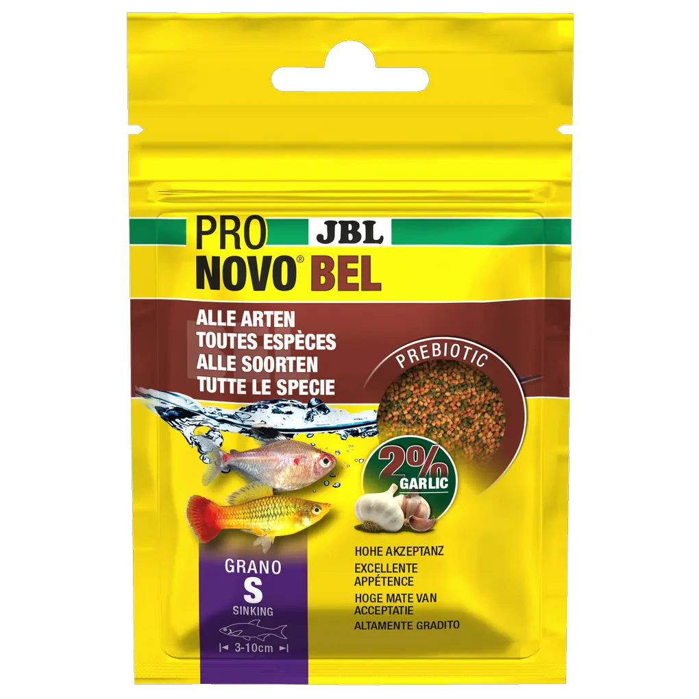 JBL PRONOVO BEL GRANO S 20ml - Prebiotisches Fischfutter mit Knoblauch und natürlichen Rohstoffen.