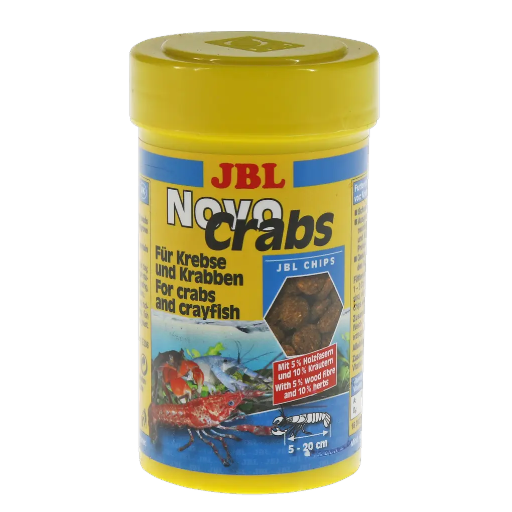 JBL NovoCrabs 100 ml - Futter für Krebse und Krabben, nährstoffreiche Chips für optimale Ernährung.