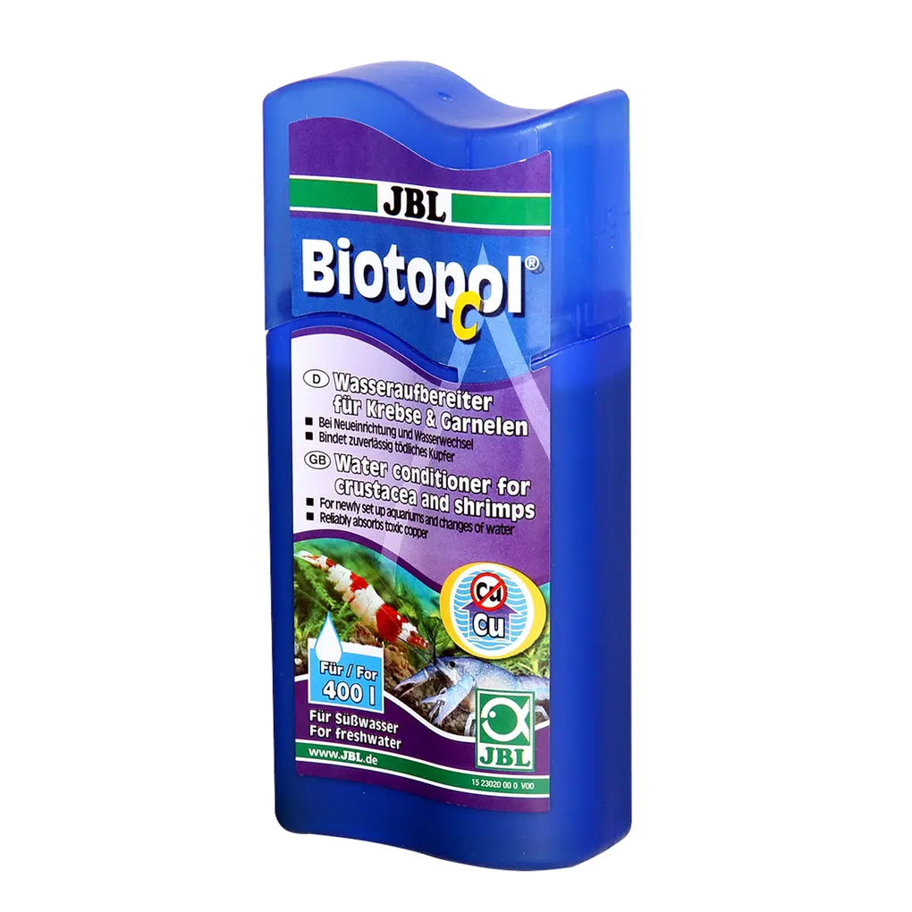 JBL Biotopol C 100 ml – Wasserpflegemittel für Aquarien mit Krebsen und Garnelen.