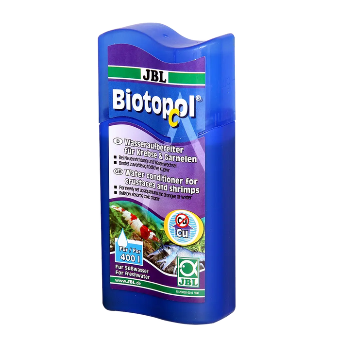 JBL Biotopol C 100 ml – Wasserpflegemittel für Aquarien mit Krebsen und Garnelen.