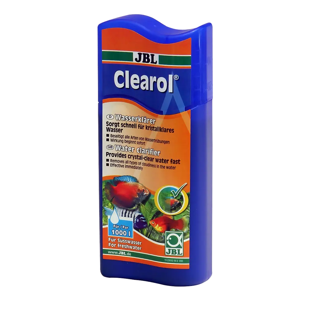 JBL Clearol 250 ml – Wasserpflege für kristallklares Aquarienwasser, entfernt mikrofeine Trübungen.