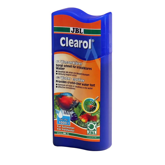 JBL Clearol 250 ml – Wasserpflege für kristallklares Aquarienwasser, entfernt mikrofeine Trübungen.
