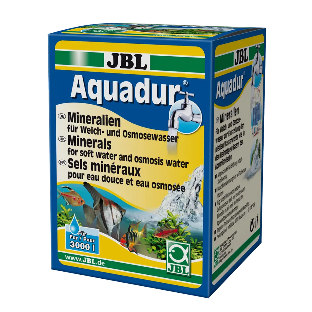 JBL Aquadur – Mineralien für Weich- und Osmosewasser, erhältlich beim autorisierten Fachhändler.