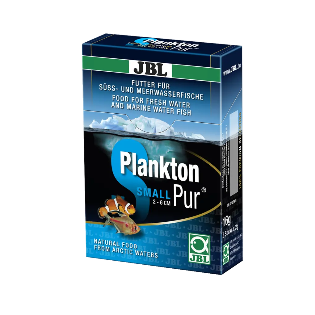 JBL PlanktonPur SMALL 2 – hochwertiges Fischfutter für tropische Süß- und Meerwasserfische, 2 bis 6 cm.