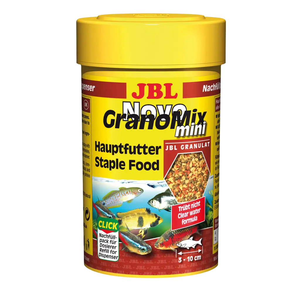 JBL NovoGranoMix mini 100 ml REFILL Fischfutter für tropische Süßwasserfische, leichte Verdaulichkeit, für Futterautomaten.