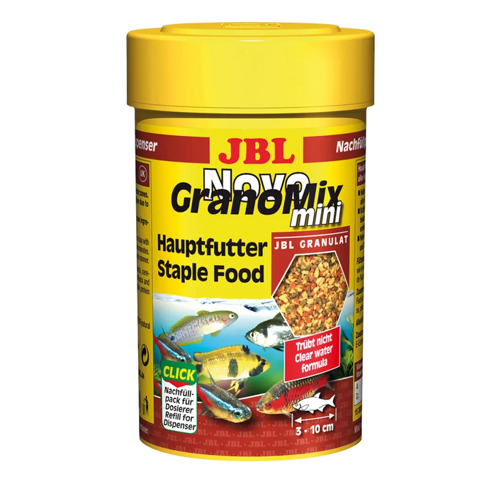 JBL NovoGranoMix mini 100 ml REFILL Fischfutter für tropische Süßwasserfische, leichte Verdaulichkeit, für Futterautomaten.