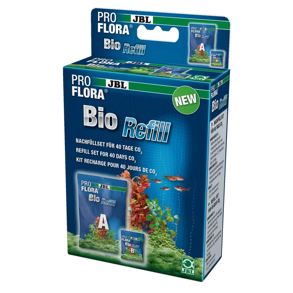 JBL PROFLORA BioRefill Nachfüllset für 40 Tage CO2 für Aquarien mit Pflanzenpflege.