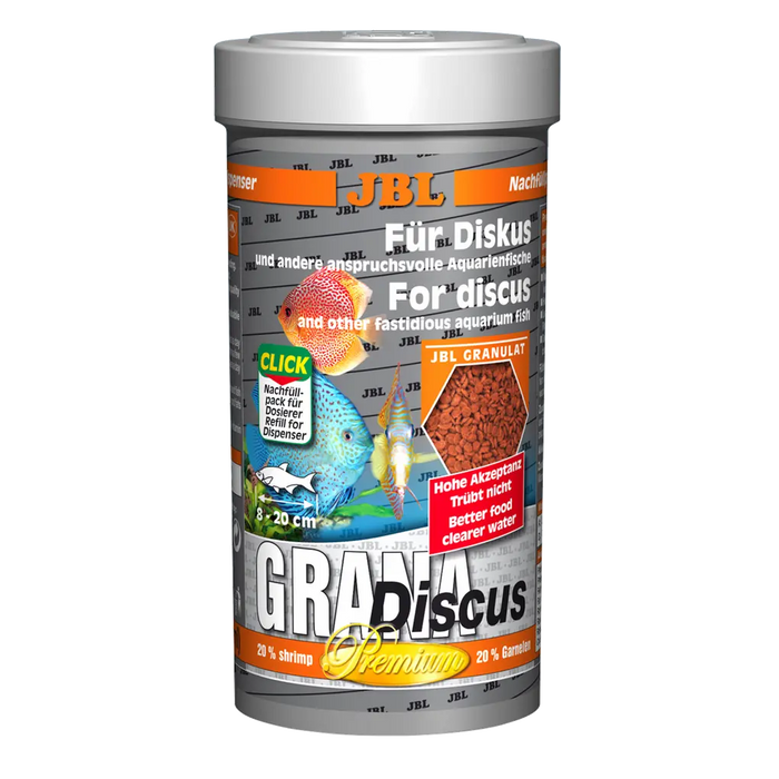 JBL GranaDiscus 250 ml REFILL - Nahrhaftes Futter für Diskusbuntbarsche und anspruchsvolle Aquarienfische.