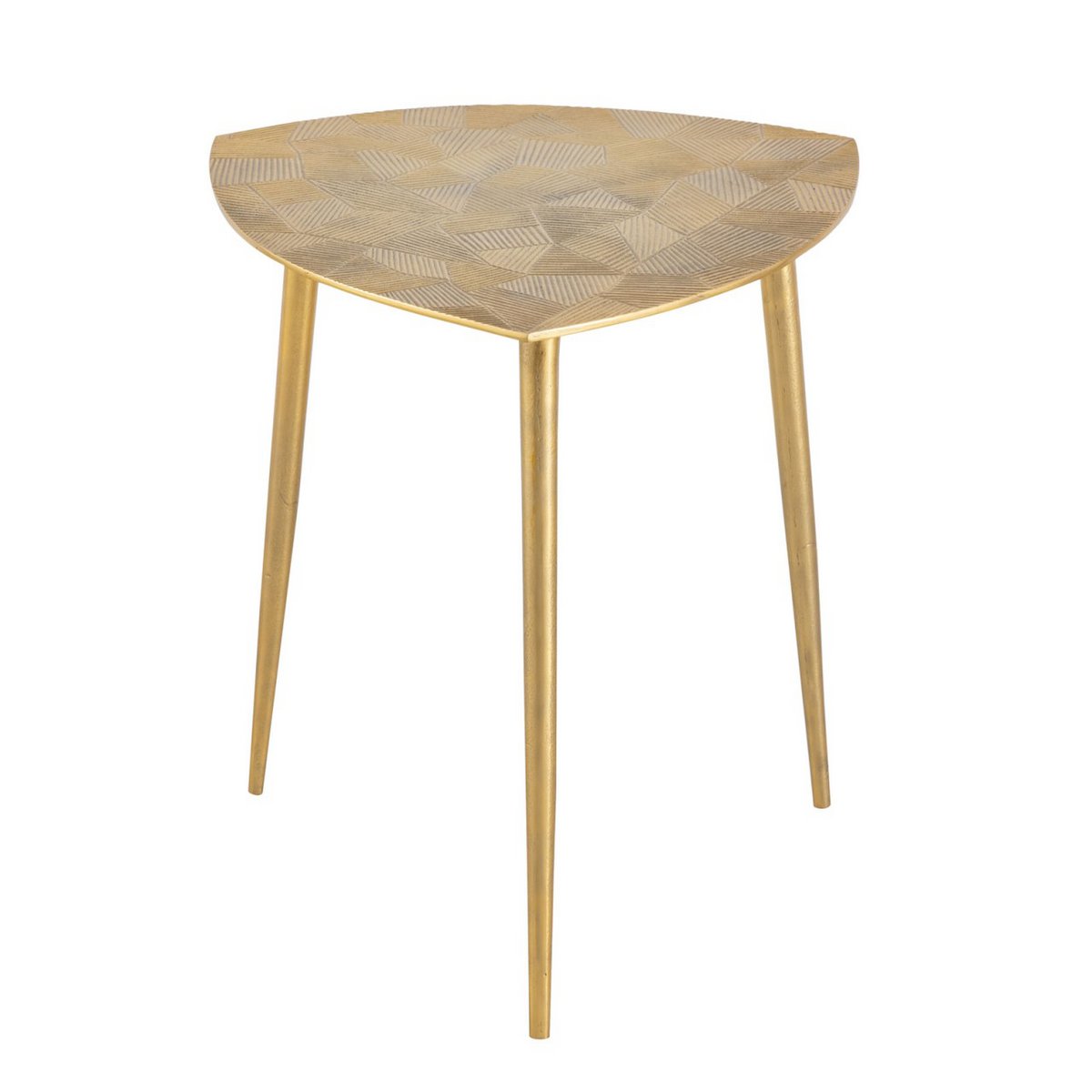 Beistelltisch - Metall Dekotisch - Alster - 40x45x40 cm dreieckig - Aluminium -