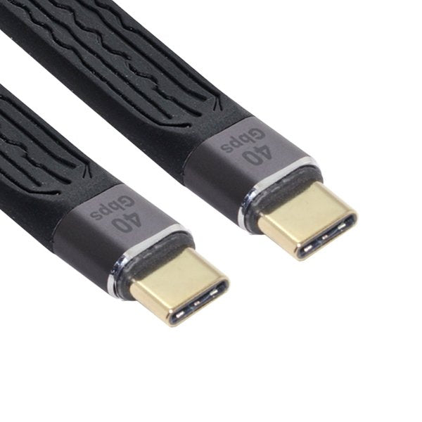 USB4 Kabel USB C Zu USB C Flaches Flexibles Highspeed Bis 40 Gbps 100 W 14 cm Premium Qualität