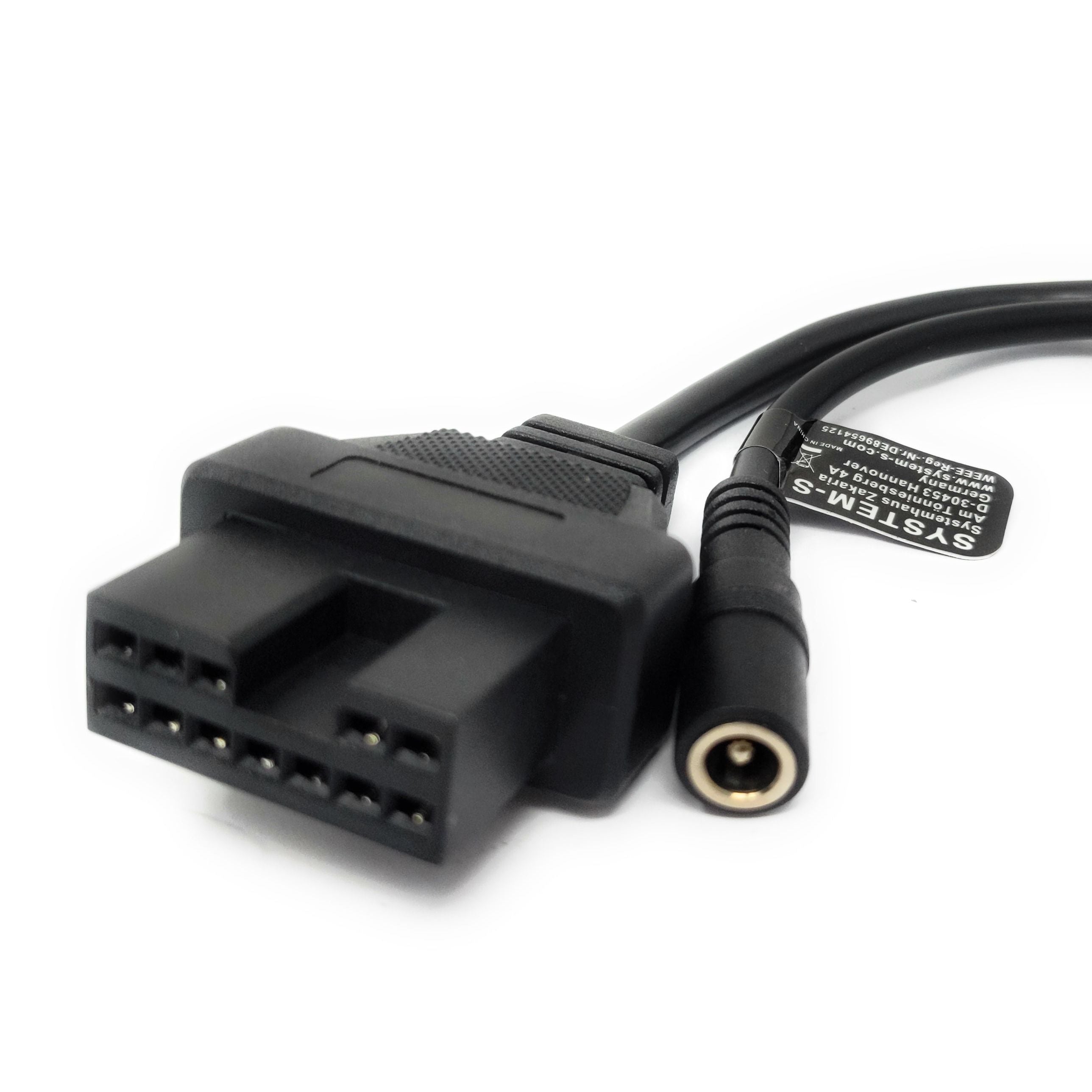 OBD Kabel 20 cm OBD2 12 Pin Anschluss Mitsubishi Schwarz Für Autodiagnose Und Fehlercodes Ablesen