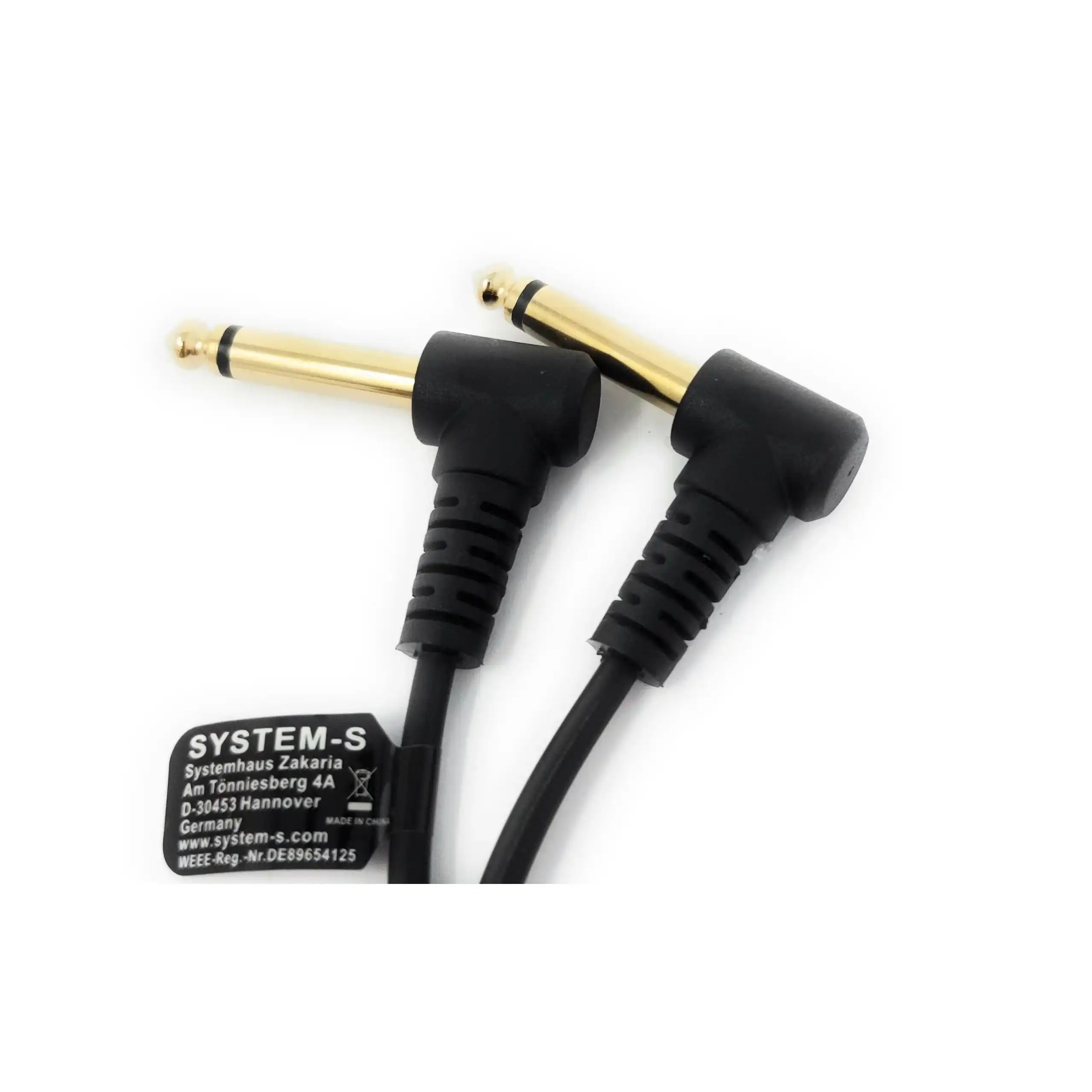 Audio Y Kabel 150 cm 6,35 mm Stereo AUX Klinke Winkel Stecker Ideal Für Mischpulte