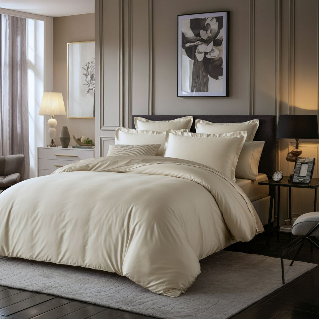 Charm Baumwolle Satin Kissenbezug Aus 100 Prozent Ägyptischer Baumwolle Mit 600 Fadendichte Und Seidigem Satinfinish