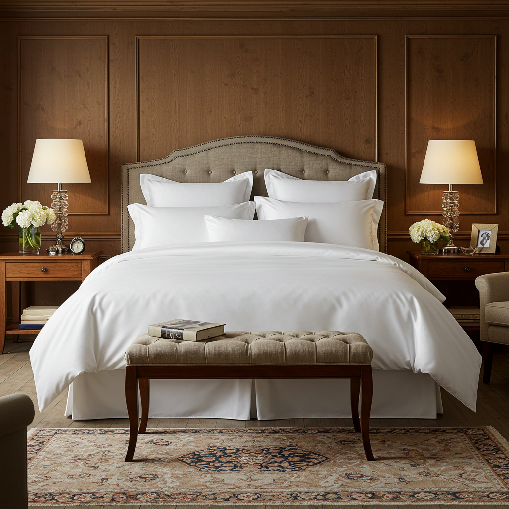 Giza 45 Baumwolle Satin Deckenbezug Handverlesen Langstapelige Atmungsaktiv Weiß