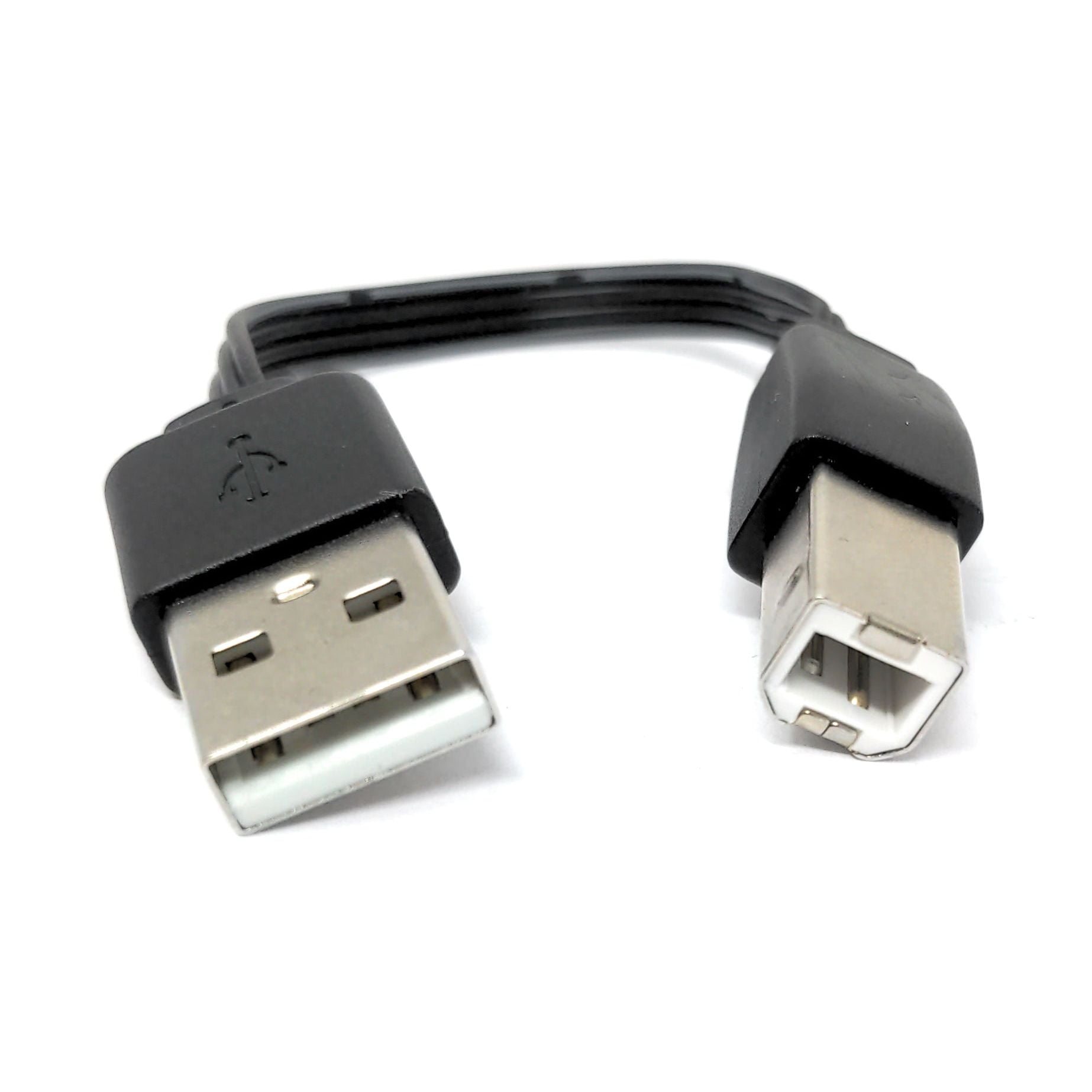 USB 2.0 Kabel Typ B Zu Typ A Kurz 13 cm Flach Schwarz Systemhaus Zakaria Perfekt Für PC Drucker