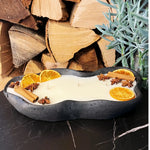 Handgemachte Betonduftkerze "Wave: Grey or Black" Bio Sojawachs mit Vanilla Toffee Duft von DochtFreunde by DochtFreunde