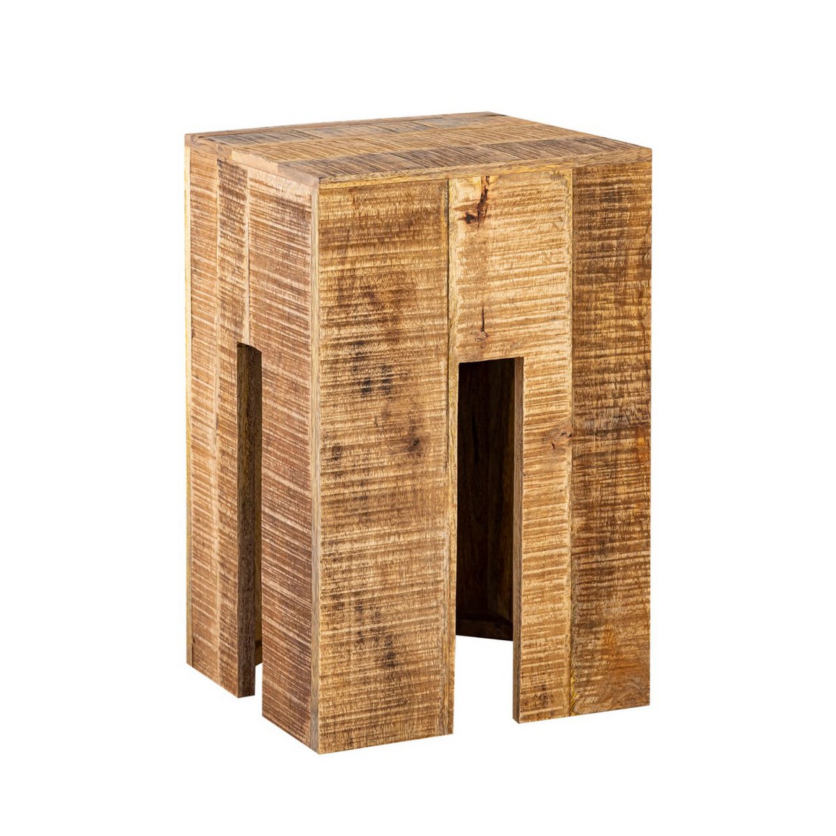 Hocker quadratisch - 28 x 45 x 28 cm - Blumenhocker Blumensäule - Mangoholz