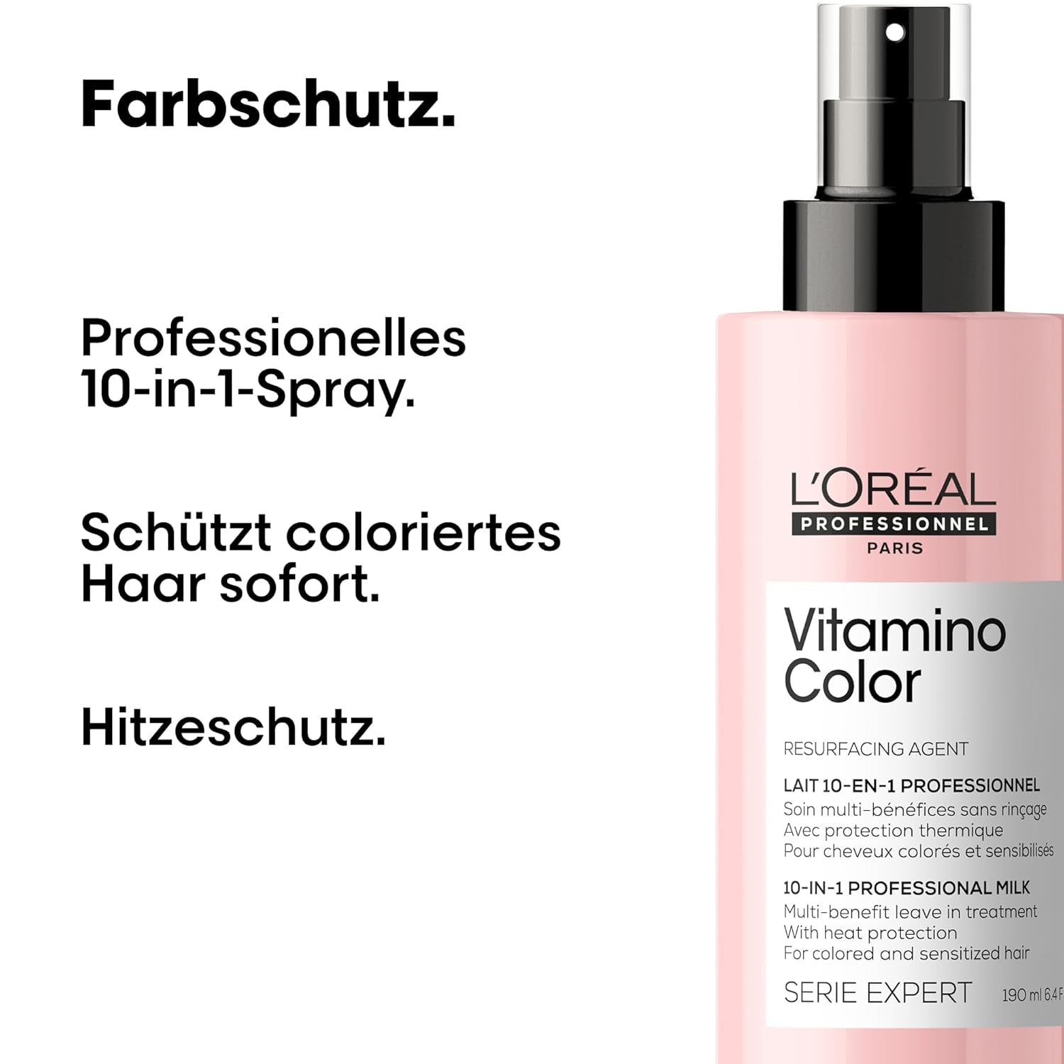 L'Oréal Professionnel Farberhaltendes Leave-In Spray Für Coloriertes Haar, Mit Antioxidantien, Serie Expert, Vitamino Color 10In1 Spray