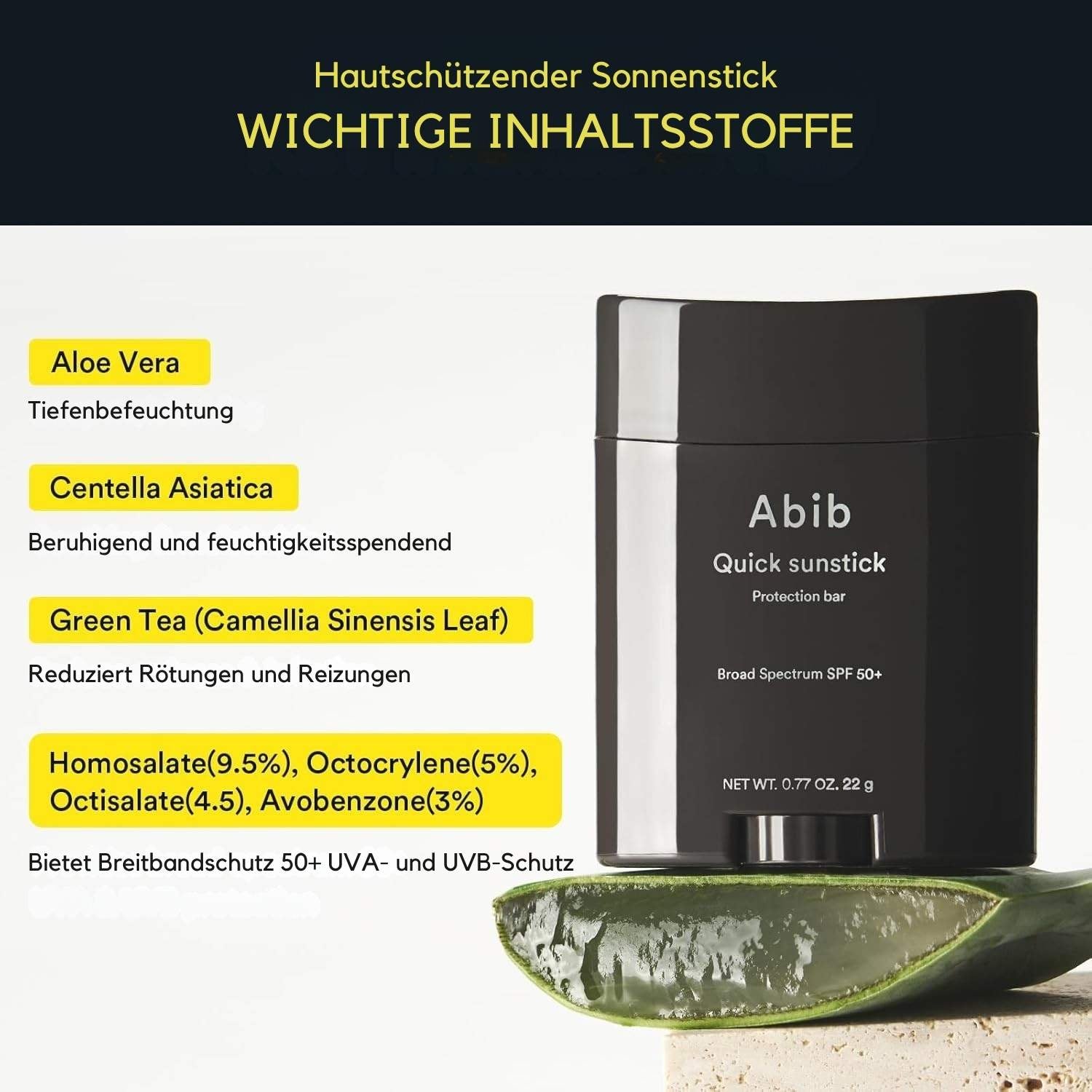 Abib Quick Sunstick Protection Bar LSF 50 PA++++ 22g Sonnenschutzstift