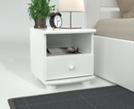 Claudia Kiefer Massivholz Nachttisch Nachtschrank | 1-Schublade und 1 Regal | 100% Bio Kiefer