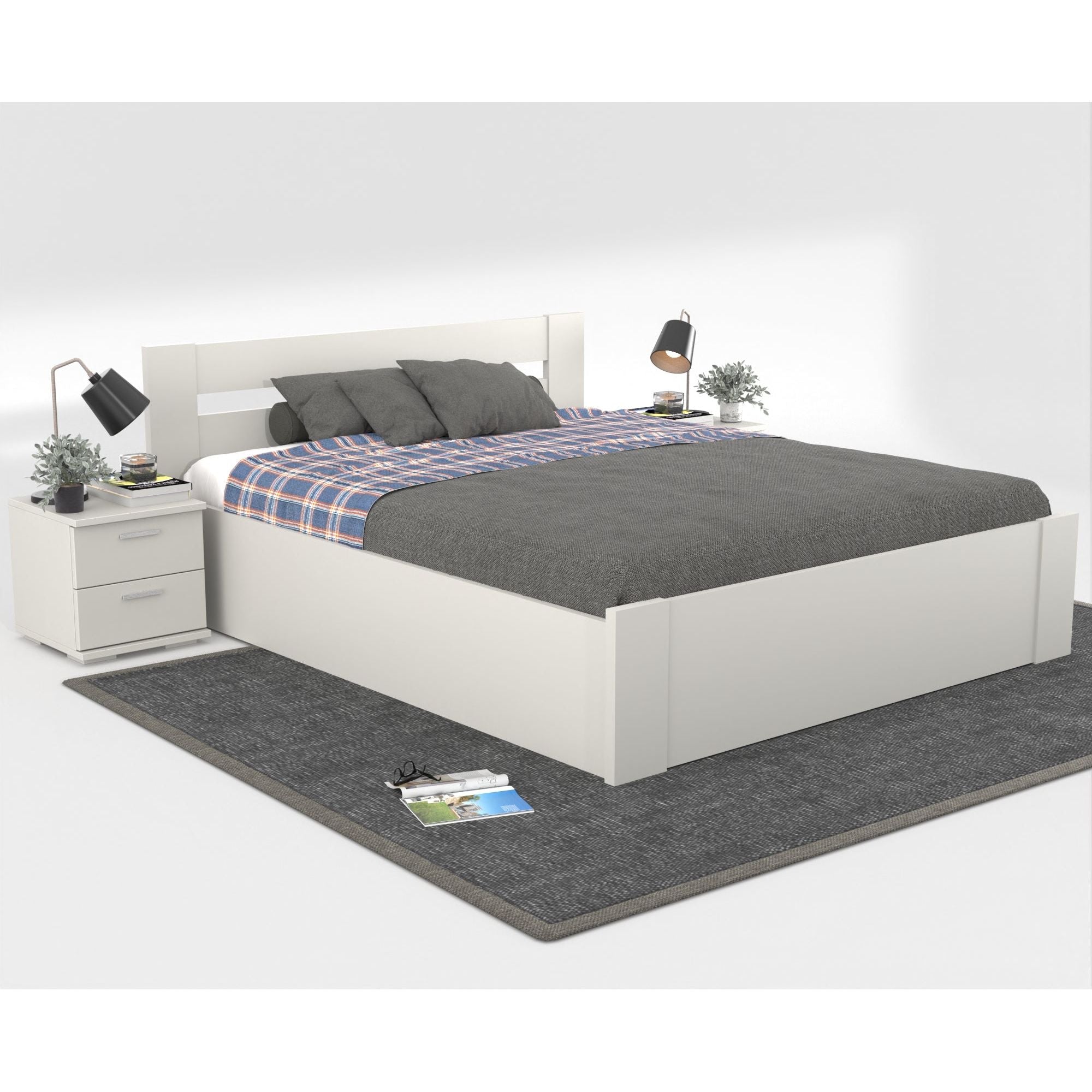 Nobis Kieferbett mit Bettkasten | Massivholz | Naturholz | 100% Bio-Bett inkl. Lattenrost