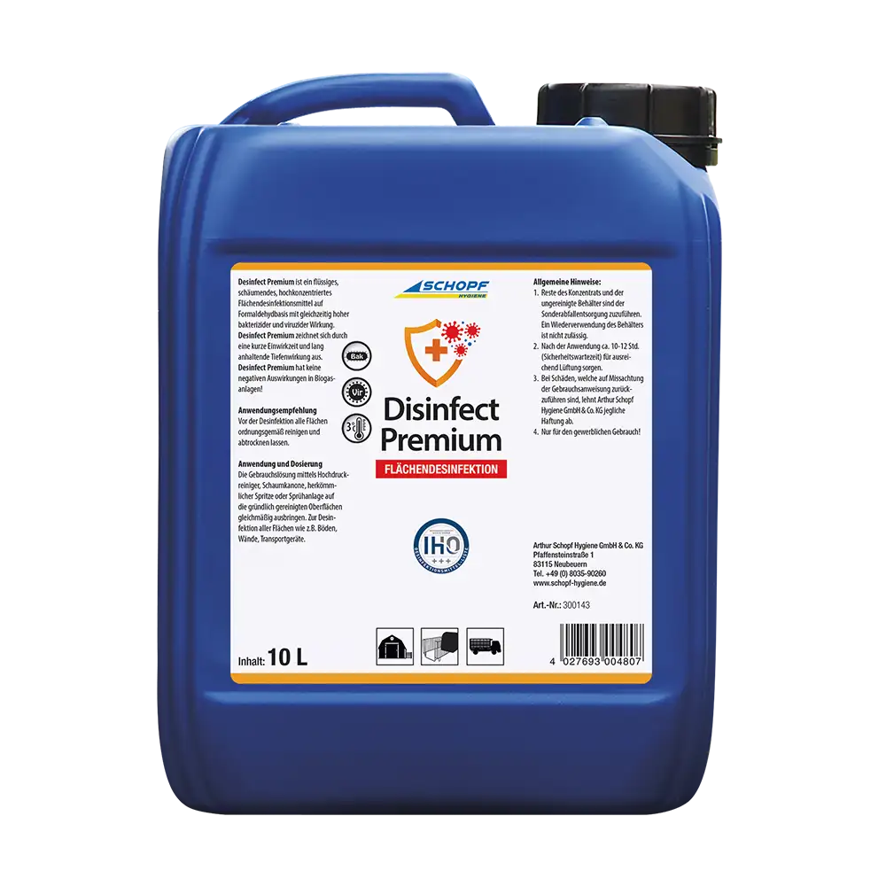 Schopf  Disinfect Premium DVG-gelistetes Stall- Desinfektionsmittel 10 L