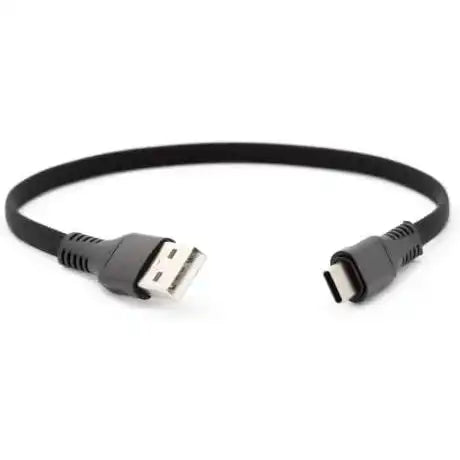 Systemhaus Zakaria USB Typ C Auf USB Typ A Kabel 2.0 Flachkabel Schwarz 30 Cm Lang