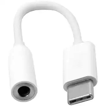 USB-C Audio Adapter 3,5 Mm Klinke Auf USB-C Stecker Weiß Für Smartphone Tablet Laptop