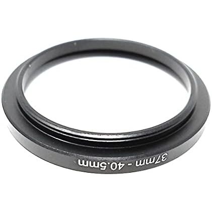 SYSTEM-S Objektiv Adapter 37 mm Gewinde zu 40,55 mm Step Up Ring in Schwarz für Filter