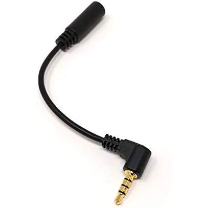 90 Grad Winkeladapter 3,5 mm Klinke Vierpolig TRRS Kabel Adapter 10 cm Kompakt Für Handy